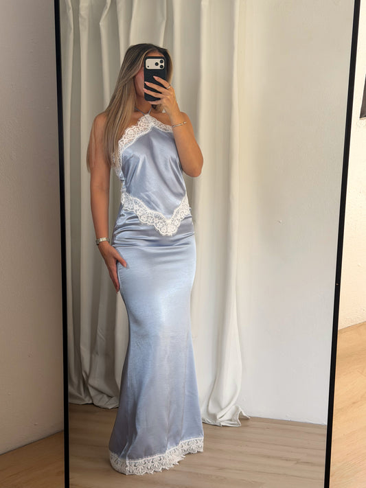 Celeste Satin Maxi Dress