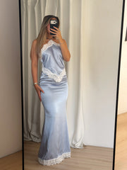 Celeste Satin Maxi Dress
