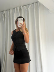 Black skort