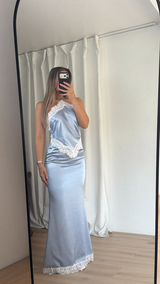 Celeste Satin Maxi Dress